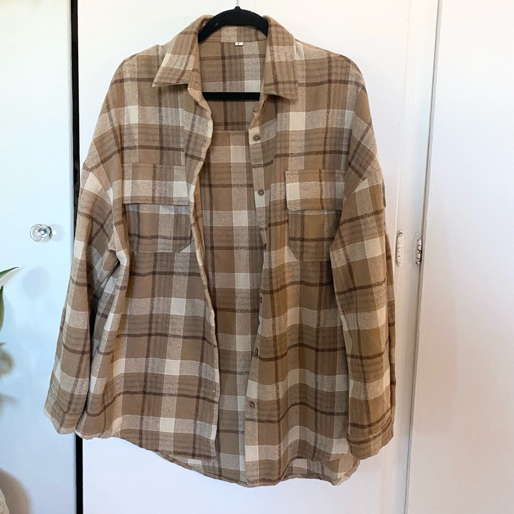 Tan Plaid Flannel